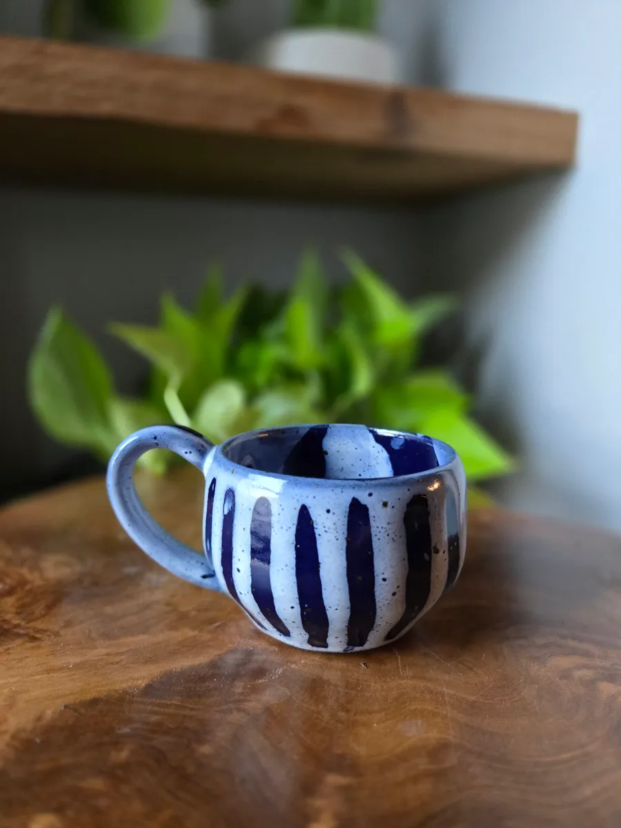Blue & White Stripe Mug