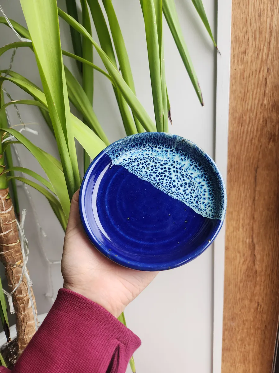 Blue Crackle Plate